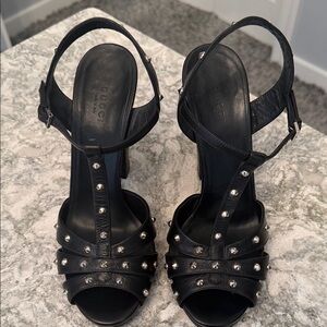 Gucci Black Studded Heels